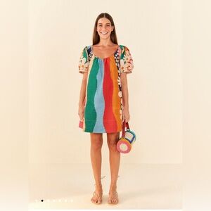 Farm Rio Super Fun Daisy Mini Dress
